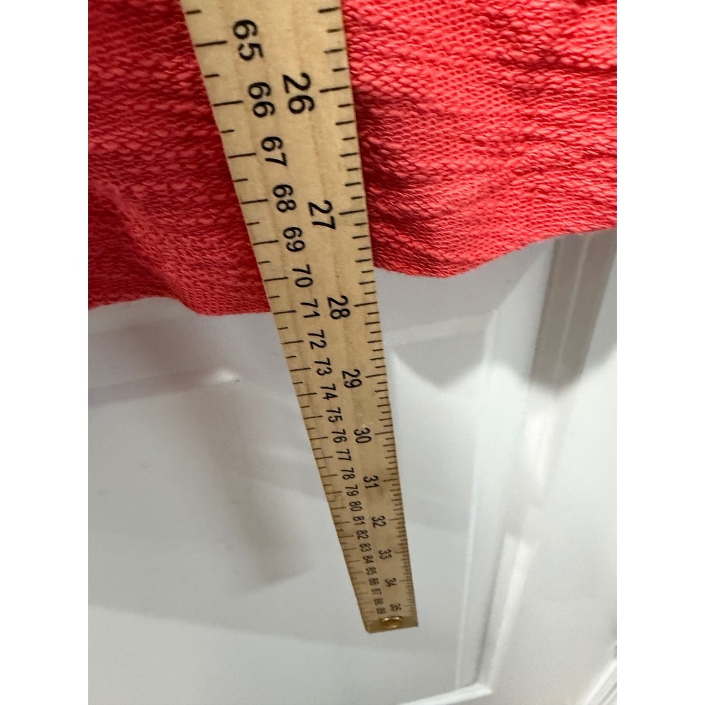 XCVI Women Full Zip Jacket Crochet Lace Back Coral Red Size L - Picture 6 of 7